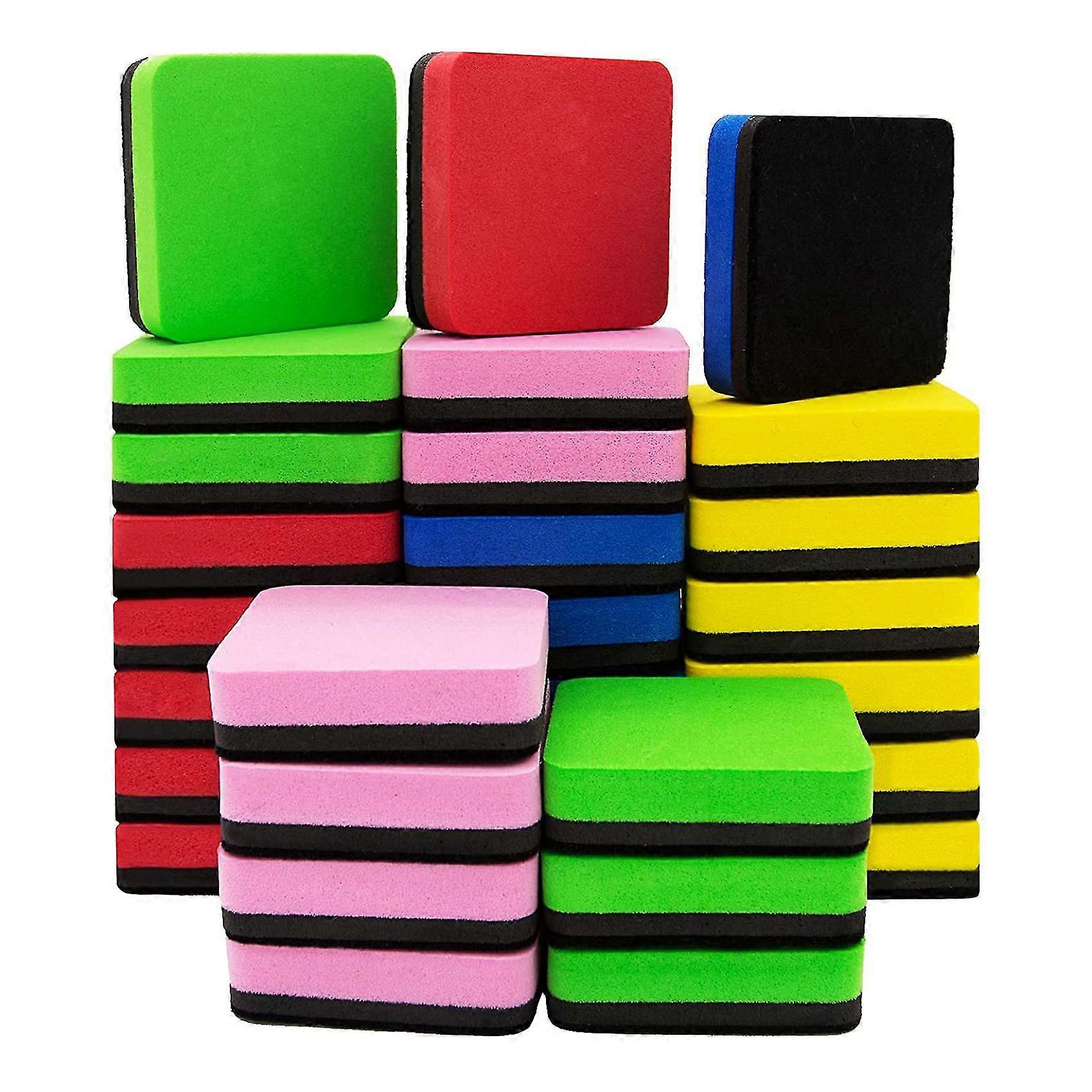 30 Pack Whiteboard Eraser Washable And Reusable Magnetic Whiteboard Eraser For Cleaning Dry Erase M