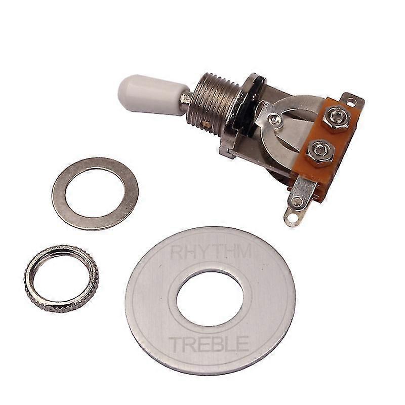 3 way straight toggle switch guitar pickup selector for electric guitar(grey and chrome))