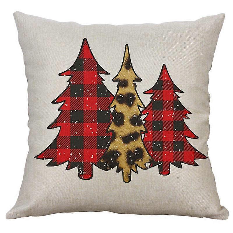 メリークリスマスノームスロー枕カバー赤格子縞トラック鹿クッションカバーデザイン446jpjcjh