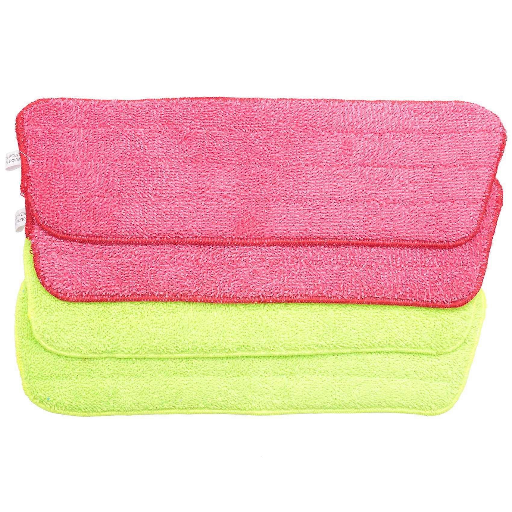 4Pcs Mop Replacement Pads Washable Refill Microfiber Wet/Dry Cleaning Use Reusable, Cleaning Supply