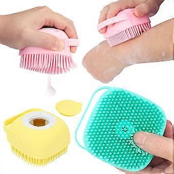2024 Fregadora de ducha con cepillo corporal de silicona con función dispensadora de gel de ducha
