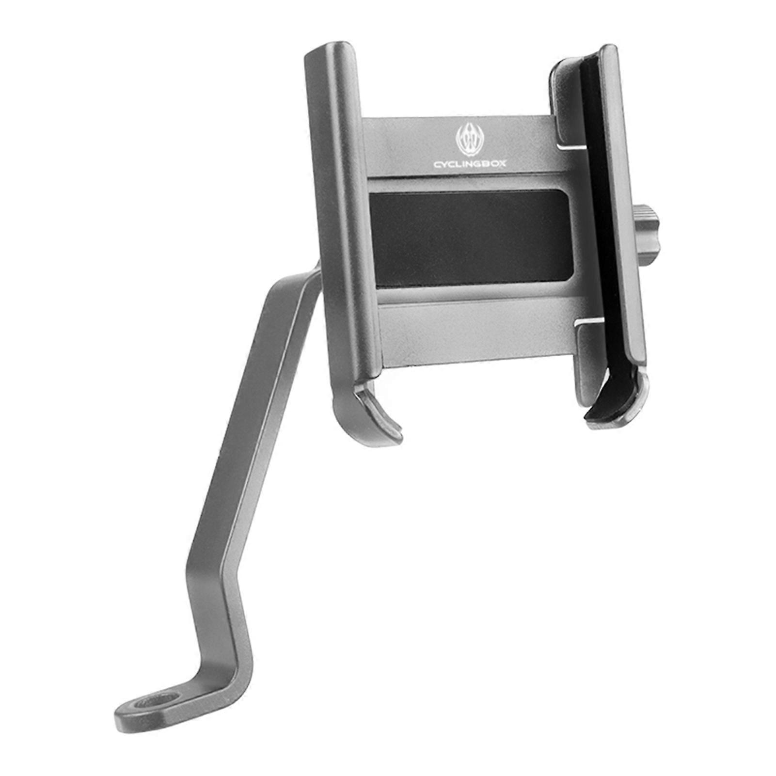 Heightened Aluminium Alloy Bicycle Mobile Phone Holder 360 Rotation Adjustable Motorcycle Phone Mount Rear View Mirror Phone Bracket for Mountain Bike