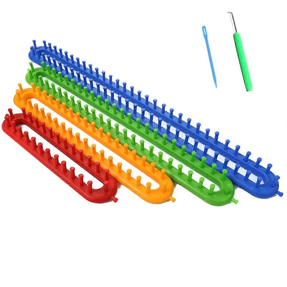 4 Pcs Rectangle Wool Knitting Loom Scarf Sweater Shawl DIY Knit Tool