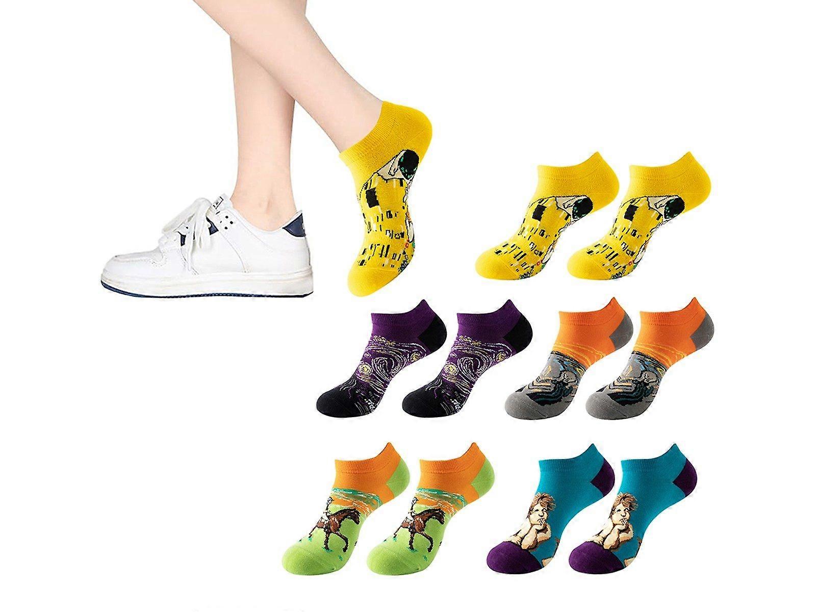 5 Pairs Low Cut Socks Funny No Show Socks
