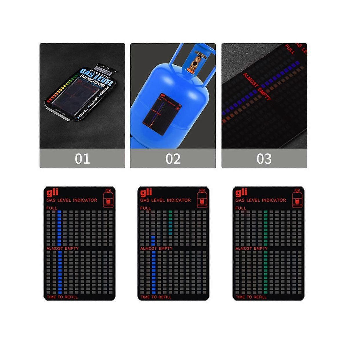 Practical Propane Fuel Gas Tank Level Indicator Magnetic Gauge Caravan Bottle Temperature Measuring