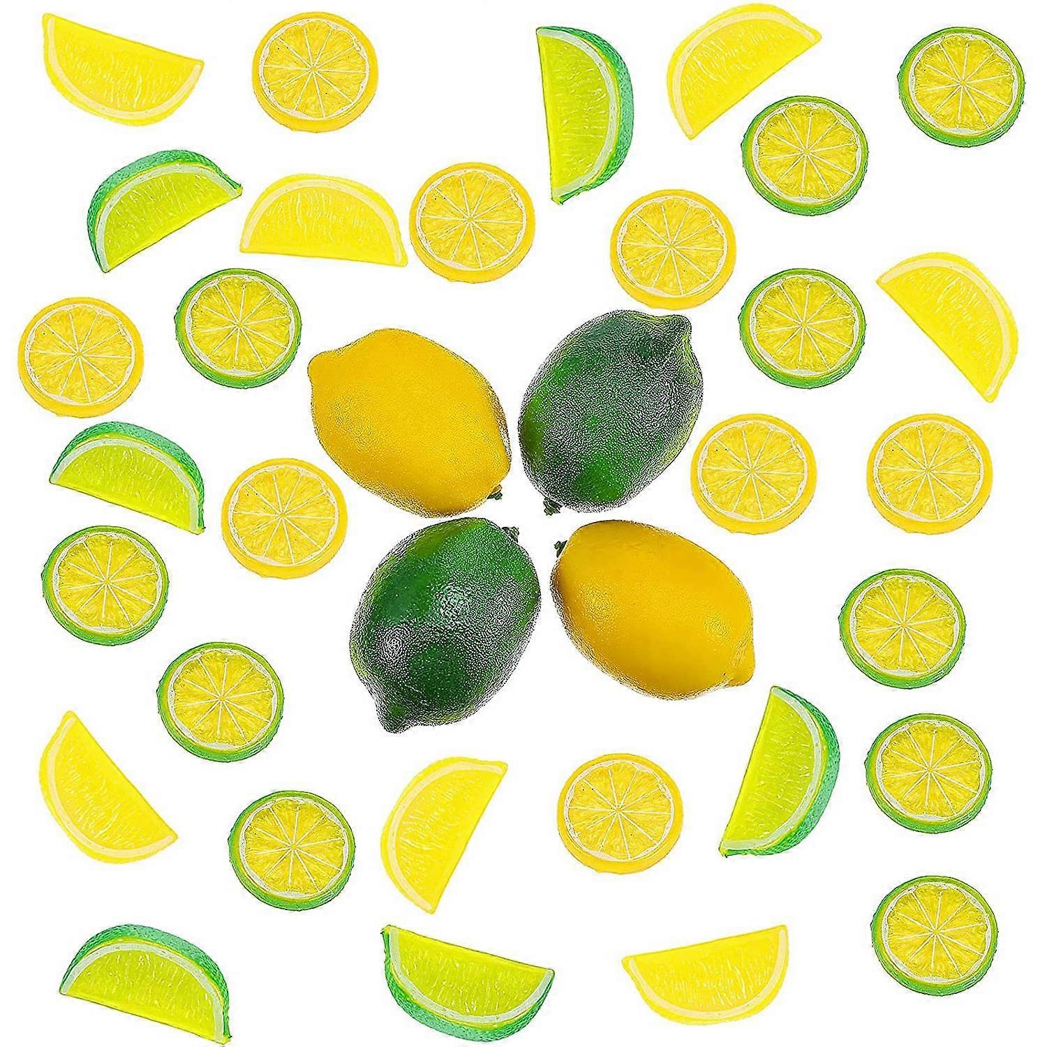 Artificial Lemon Slices Blocks Set,Simulation Lemon Slice, Lemon Block,for Home Kitchen Table Offic