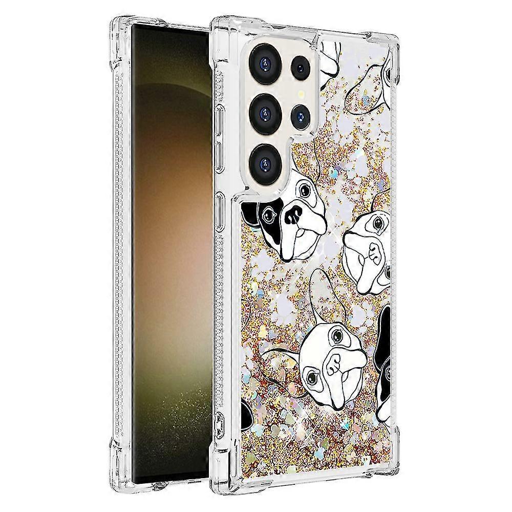 YB Quicksand Series-2 for Samsung Galaxy S24 Ultra Case Moving Bling TPU Pattern Phone Cover