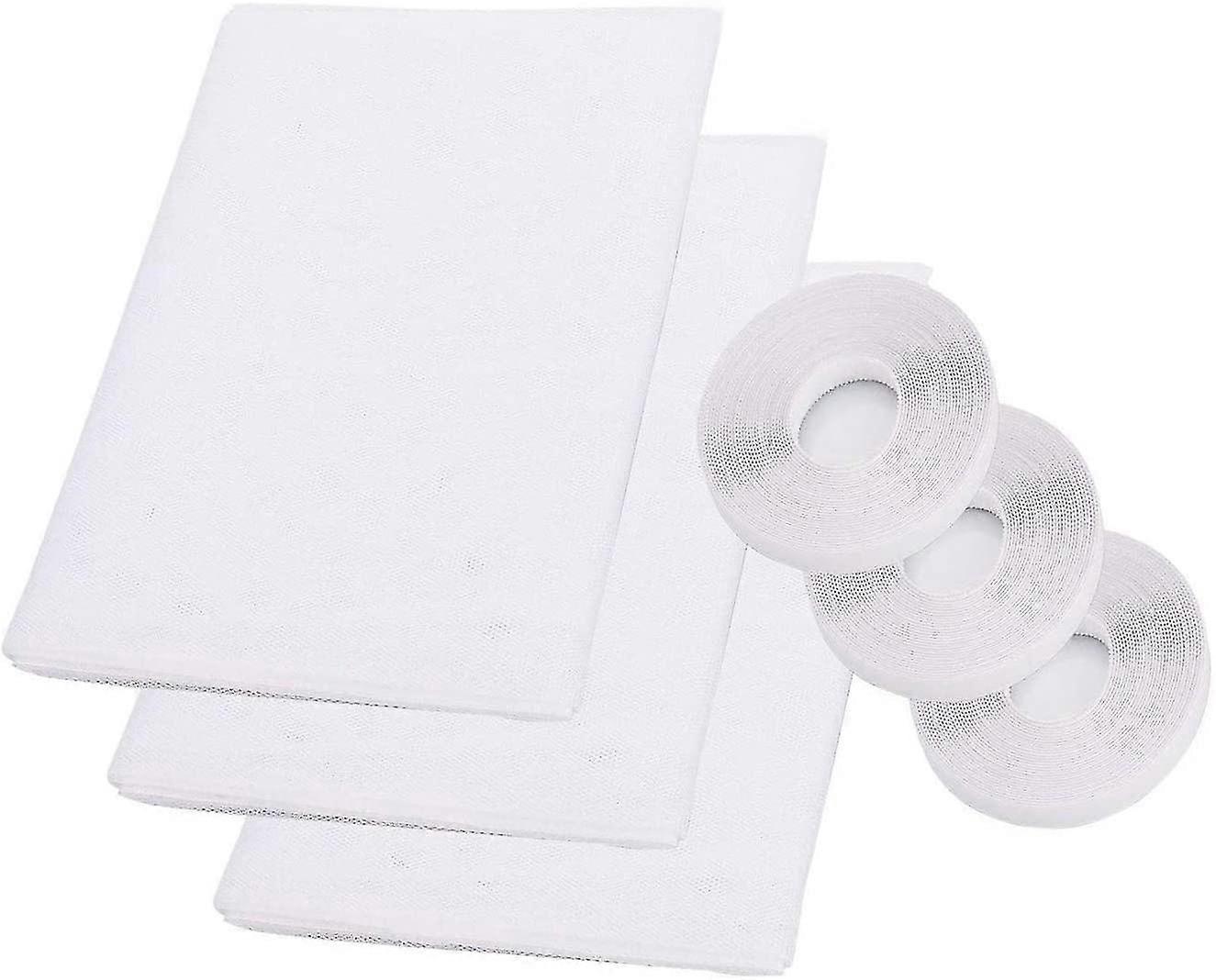 Self Adhesive Invisible Window Screen 1.3m X 1.5m Insect Flying Window Screen 3pcs