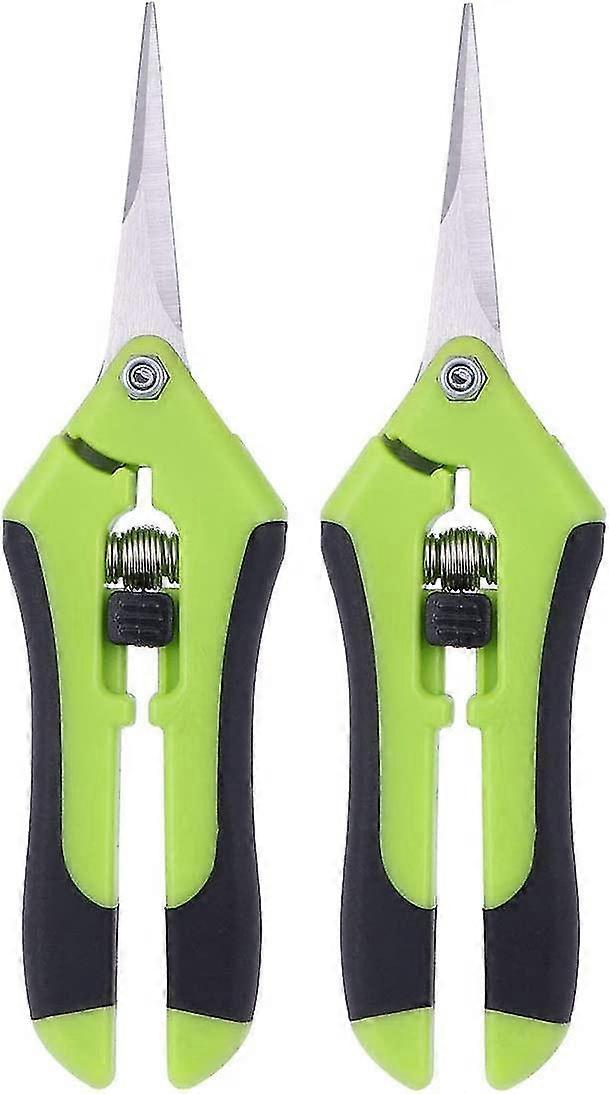 2 Pack Pruning Scissors Professional Stainless Steel Manual Pruning Scissors (green) Hy