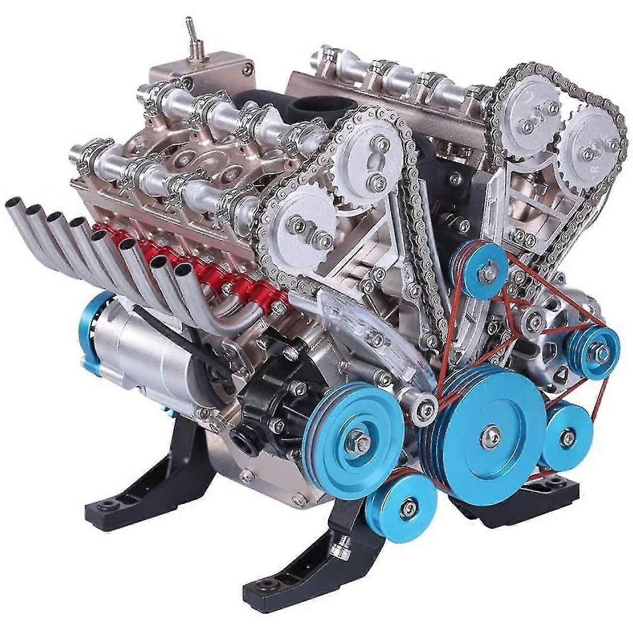 Adult Resin Ornament Mini Inline Eight Cylinder Engine Model Kit Toy-yyc