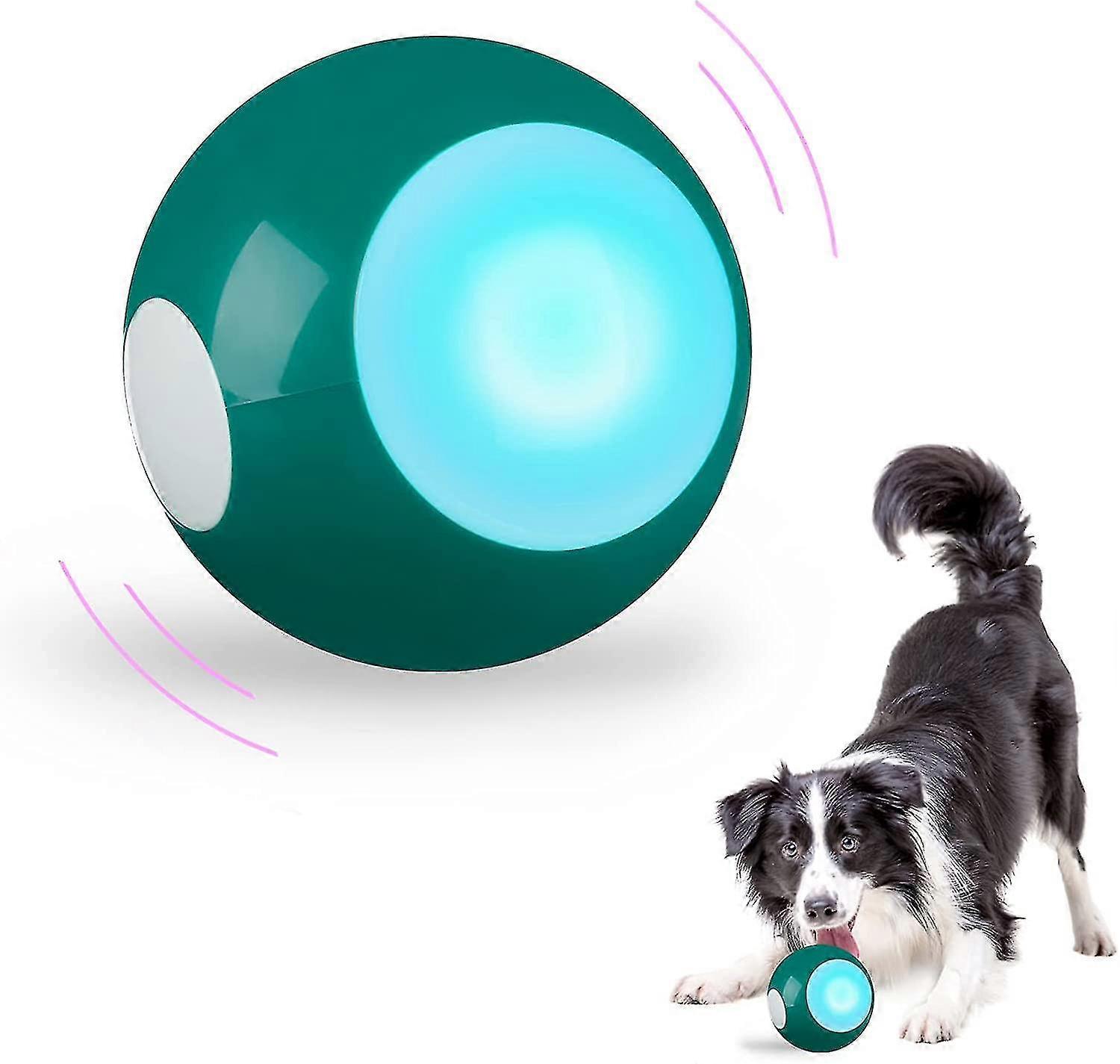 Interactive Dog Ball Toys, Automatic Rolling Ball With Led Lights, Moving Busy