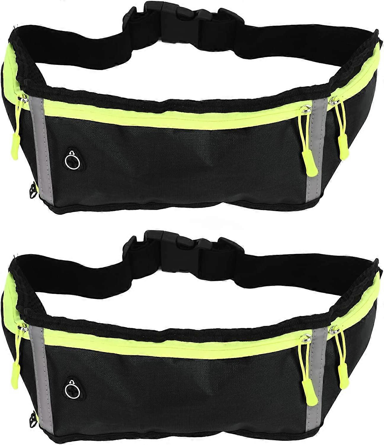 Hip Pack, 2 pcs headset port belt bag for running