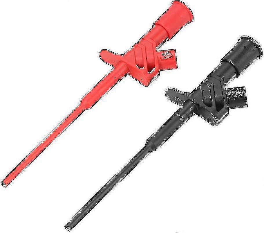 Current High Voltage Digital Meter Professional Test Hook Clips High Voltage Flexible Test Probe Insulation Quickblack+red