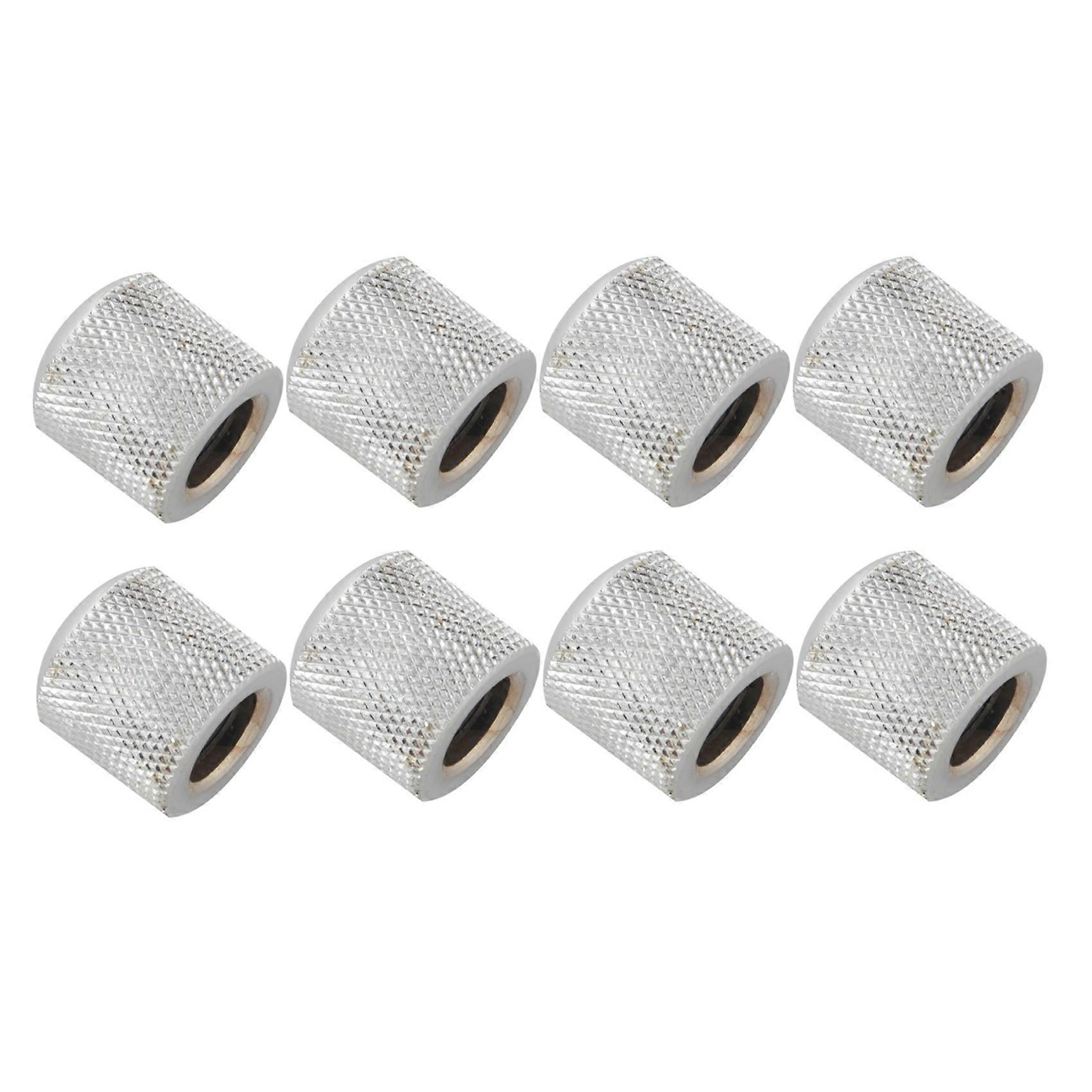 8X Guitar Dome Control Knobs for Fender Tele Replacement, Silver