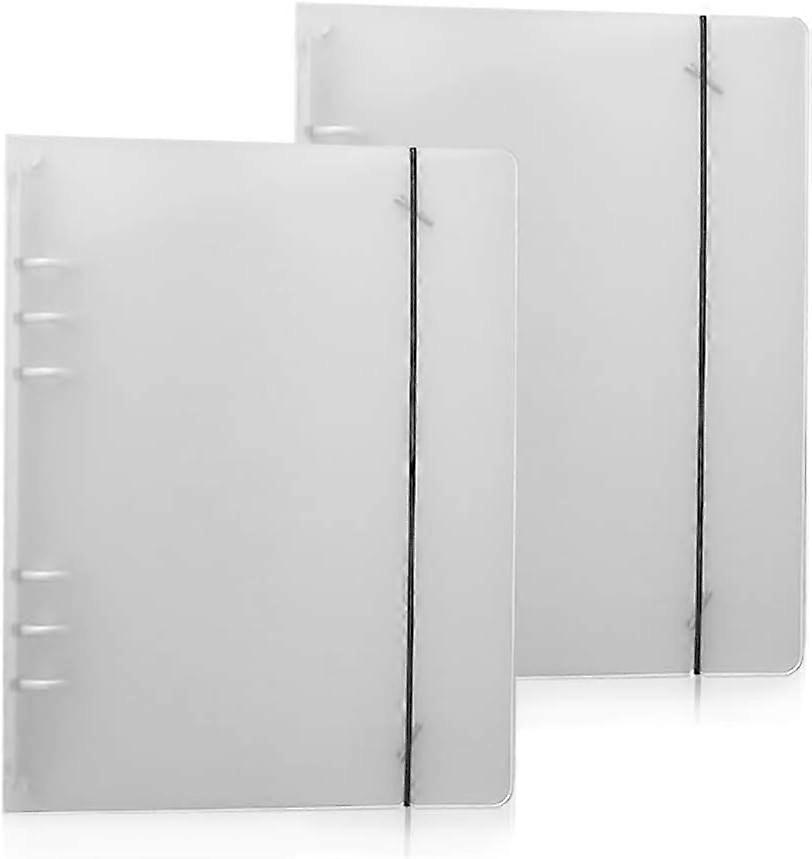 2pcs A5 Translucid din plastic durabil 6-inele liant protector capac pentru album DIY