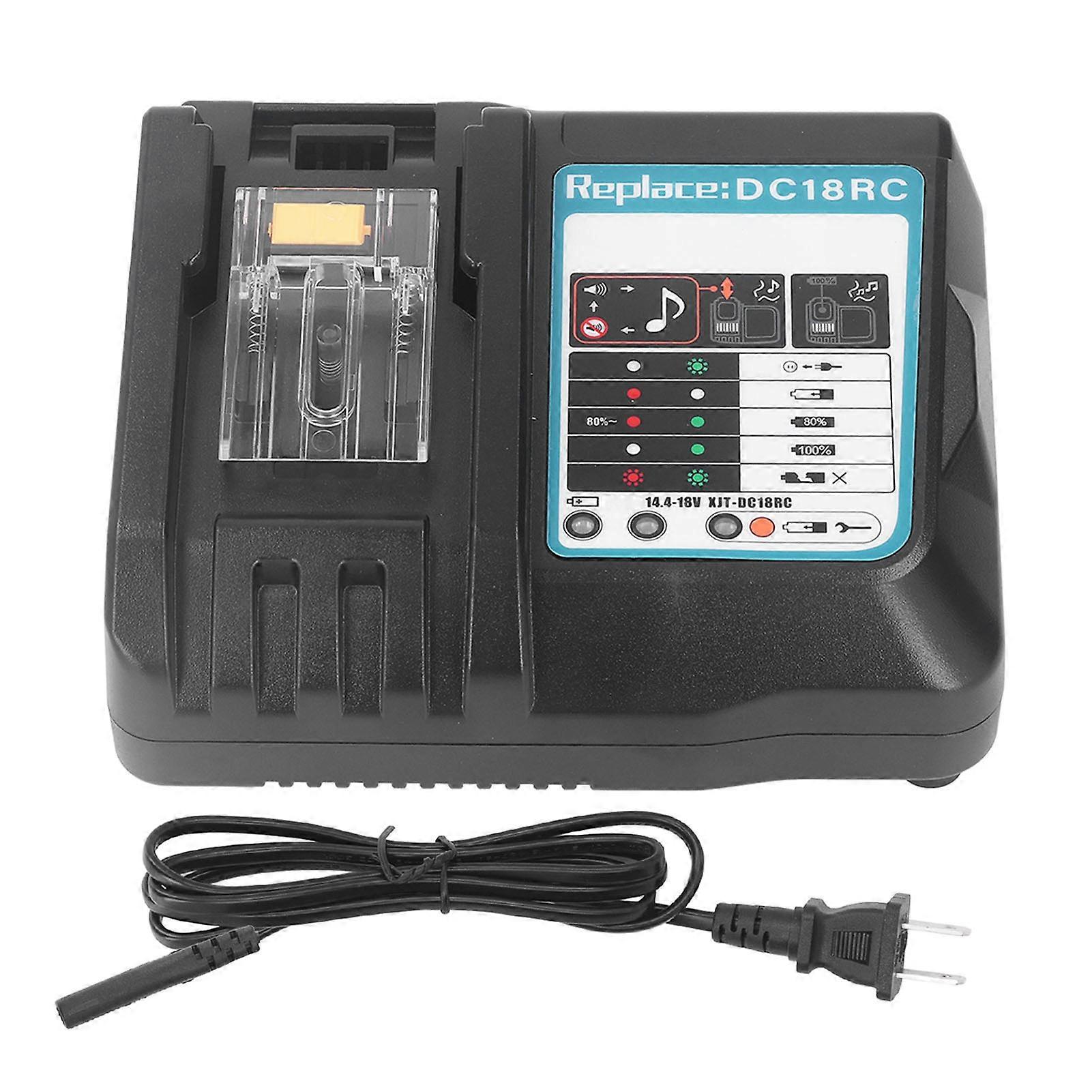 DC18RC 18V ιονικός φορτιστής μπαταριών λίθιου αντικατάστασης φορτιστών μπαταριών για 14.4V 18V για LXT BL1850 BL1840B BL1820 BL1815 BL1860 100?240V US Plug