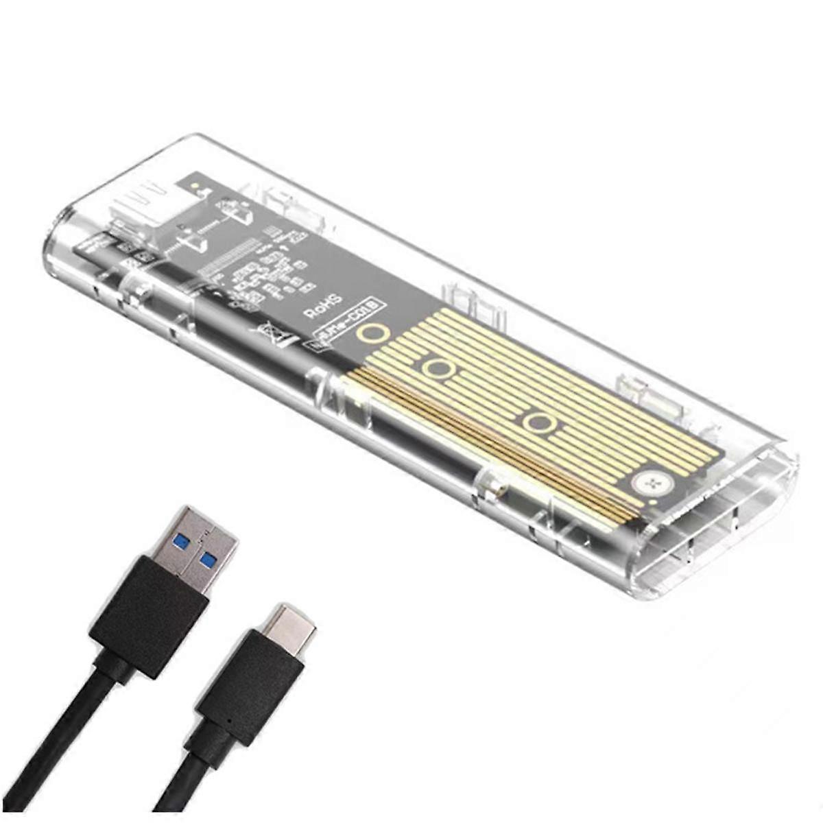 M2 SSD Enclosure M.2 NVMe+NGFF Dual Protocol SSD Enclosure USB 3.2 Gen2 10Gbps Transparent External