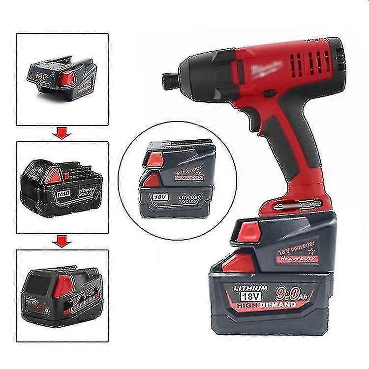 Milwaukee M18 18v Lithium Battery Converter Adapter To V18 48-11 Xc Series  Lithium-ion Batteries Nimh Battery Power Tools With Usb