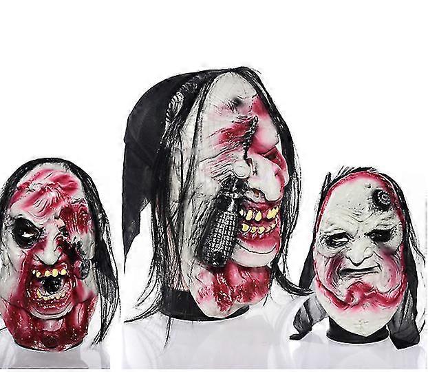 ハロウィン ゴーストフェスティバル マスカレードマスク ホラー ゴーストフェイス ラテックス ヘッドギア 全人 ゾンビ デーモンマスク