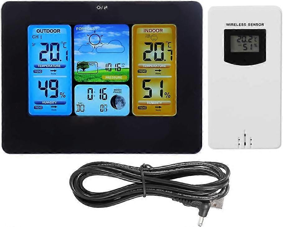 Wireless Weather Station - LCD Digital Wireless Weather Station Clock Thermometer Indoor&Outdoor Humidity