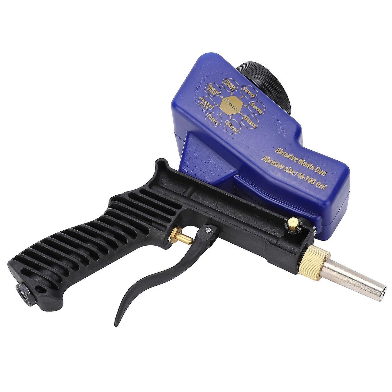 Handheld Gravity Feed Sandblasting Gun 70-150 PSI Air Sand Blaster Spray Tool 6000RPM