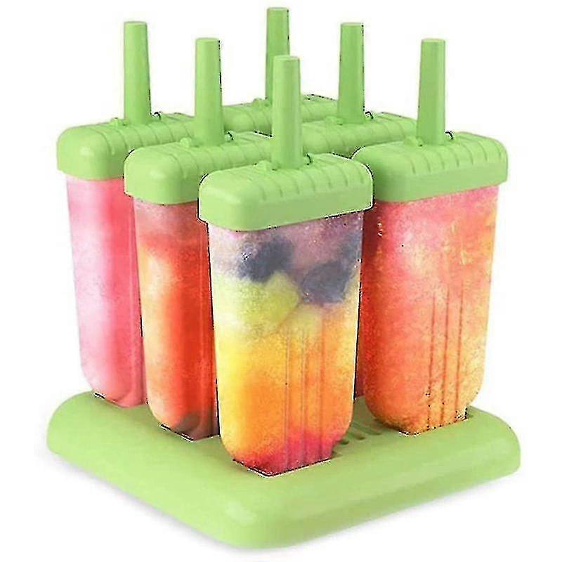 قوالب مصاصة الثلج 6 حزم الآيس كريم محلية الصنع DIY للأطفال قوالب