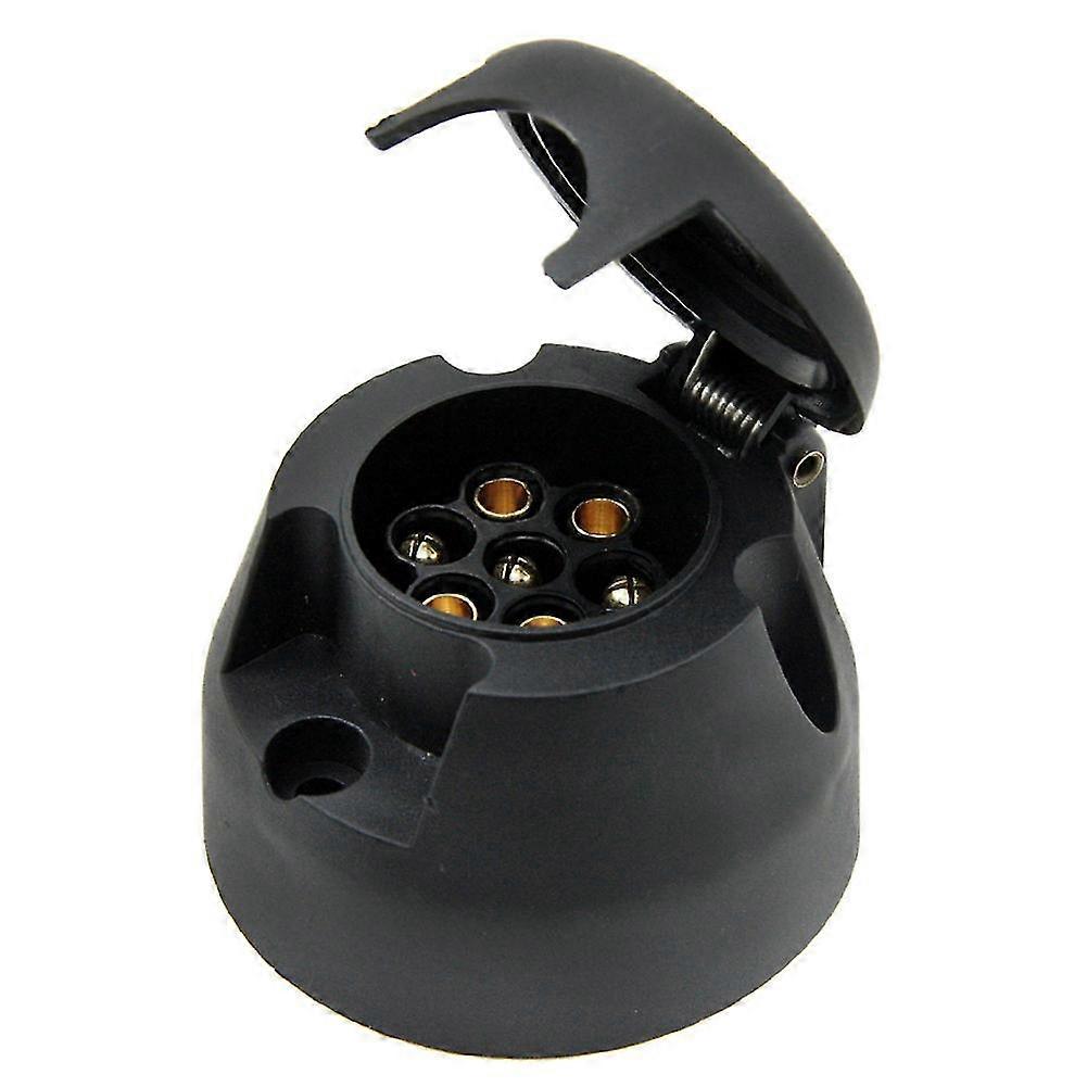 Accessories Waterproof 7 Pin 12V Replacement Black Durable Small Round Socket
