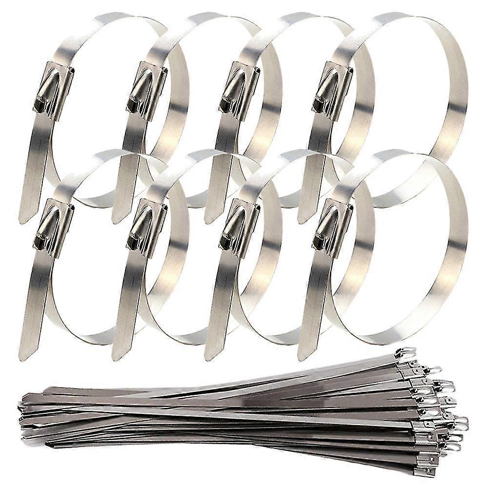 30pcs Zip Ties Stainless Steel Zip Ties Multifunctional Self Locking Cable Ties