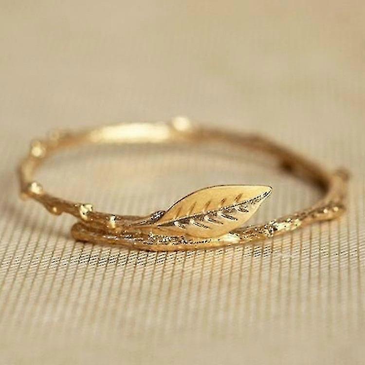 Creative Gold Leaf Shape Ring - Simple Gold Leaf Shape Ring