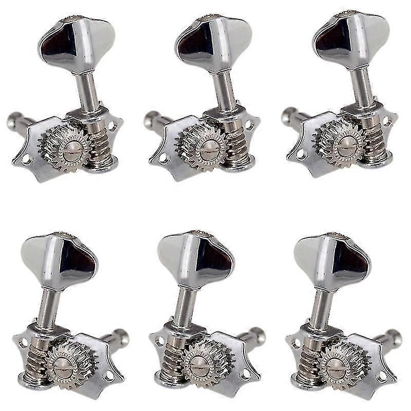 3l3r 6pcs 1:18 Guitar String Tuning Pegs Tuner Machine Heads Knobs Tuning Keys For Acoustic Or Elec