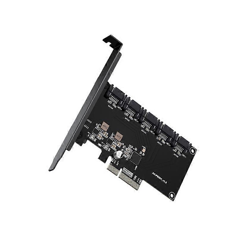 PCIE to SATA3.0 5-Port Expansion Card 5 SATA 3.0 6Gbps for Large Capacity Disk