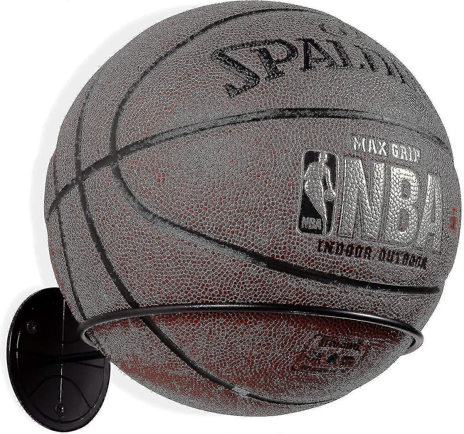 רכוב על הקיר כדור אחסון כדור ספורט מחזיק ארון תקשורת צג אחסון פלדה (שחור)