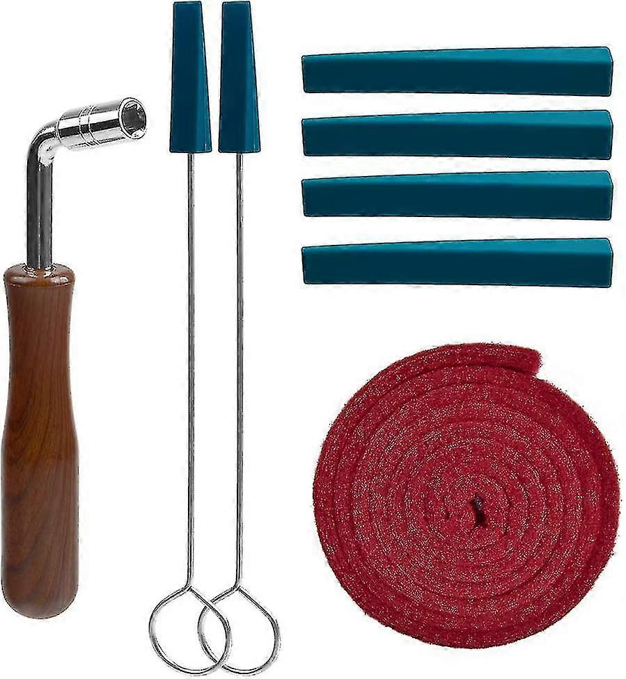 Piano Tuning Kit, Professional Piano Tuner Kit Including Tuning Wrench Hammer, Temperament Strip, Mute Kit, Piano Diy Fixing Set (8 Pcs In Pack)