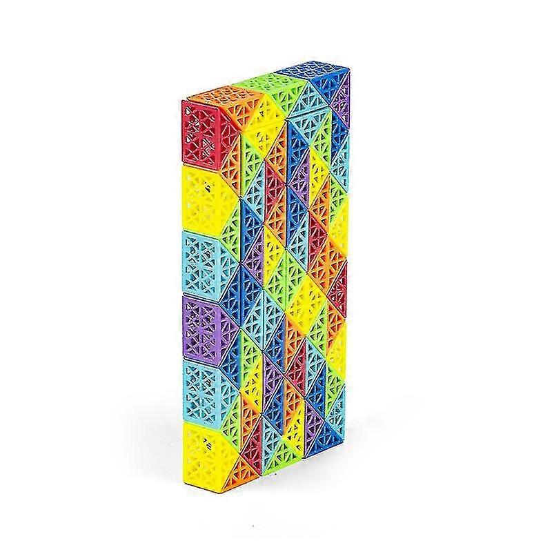 Magic Snake Ruler Cube Puzzle, Hollow Out Twist Folding Toy