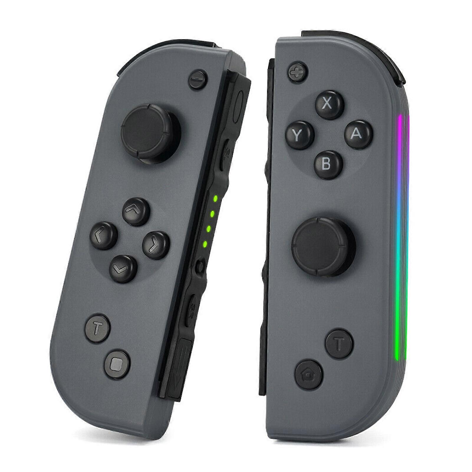 Switch Joystick Controllers with Colorful Light Portable Rechargeable Game Console Gift for Kids Adults