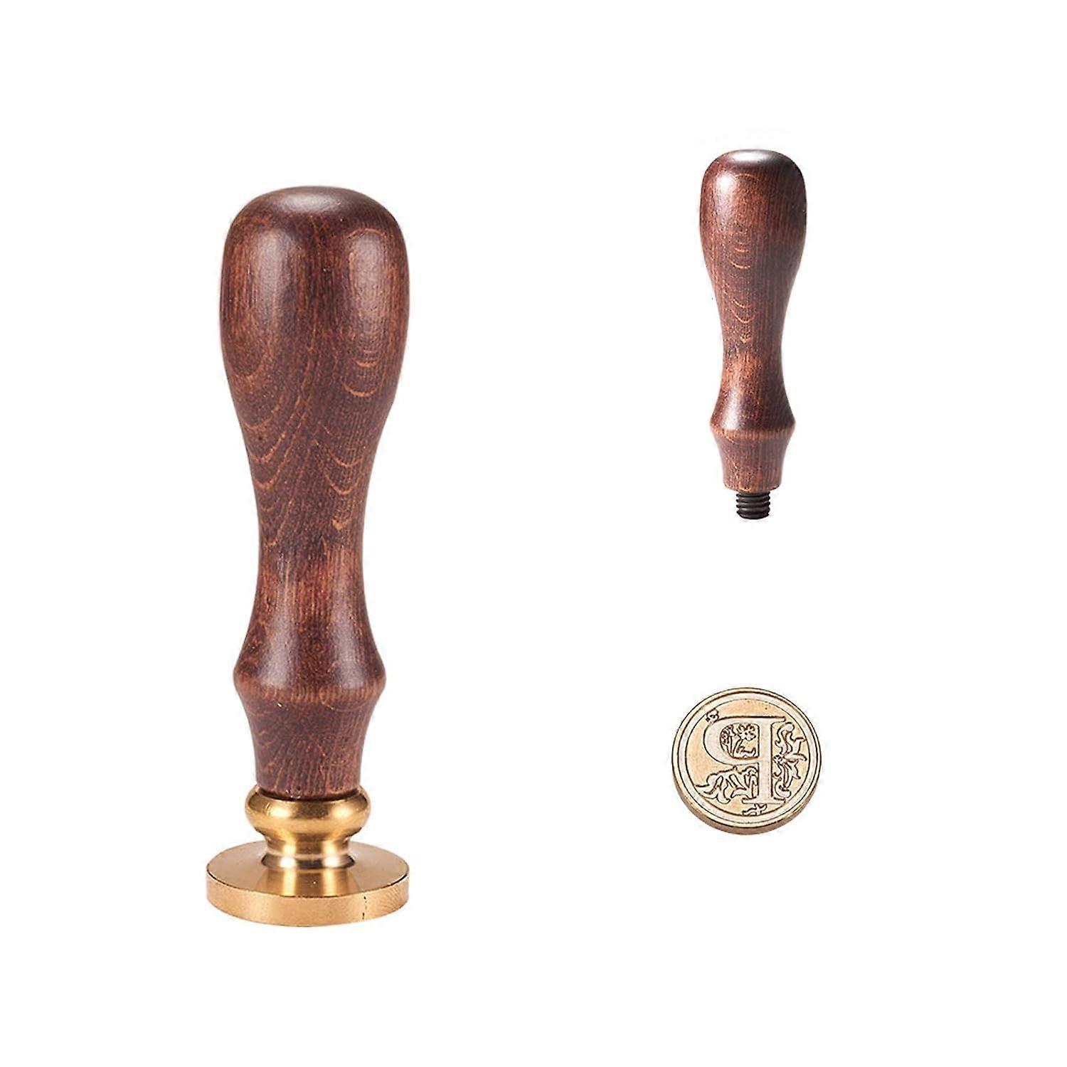 Letter P Wax Seal Stamp Alphabet Initial Sealing Wax Stamps with Wooden Handle Vintage Retro Classical Seal Wax Stamp Kit for Invitations Greeting Car
