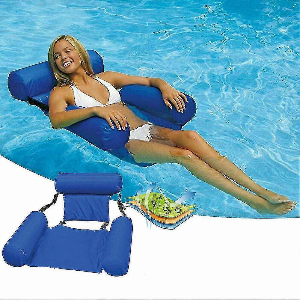 Floating Chair Pool Seats Inflatable Lazy Water Bed Lounge Chair