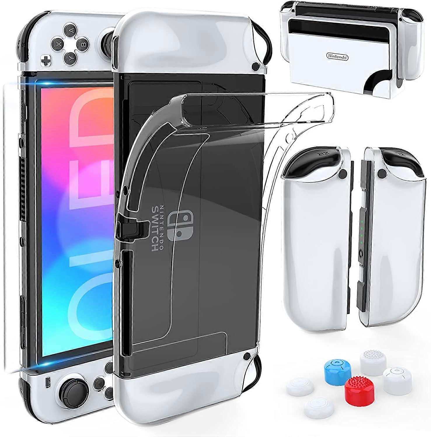 Dockable Case for Nintendo Switch OLED Model TPU Case Protective Case Cover for Nintendo Switch OLED Model