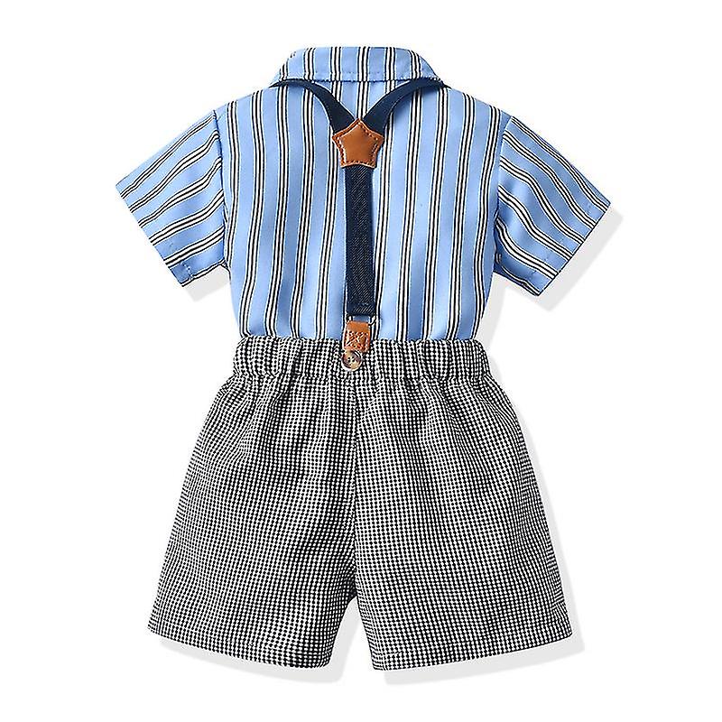 Boy Shorts With Suspenders, Striped Short Sleeves Fruugo UK