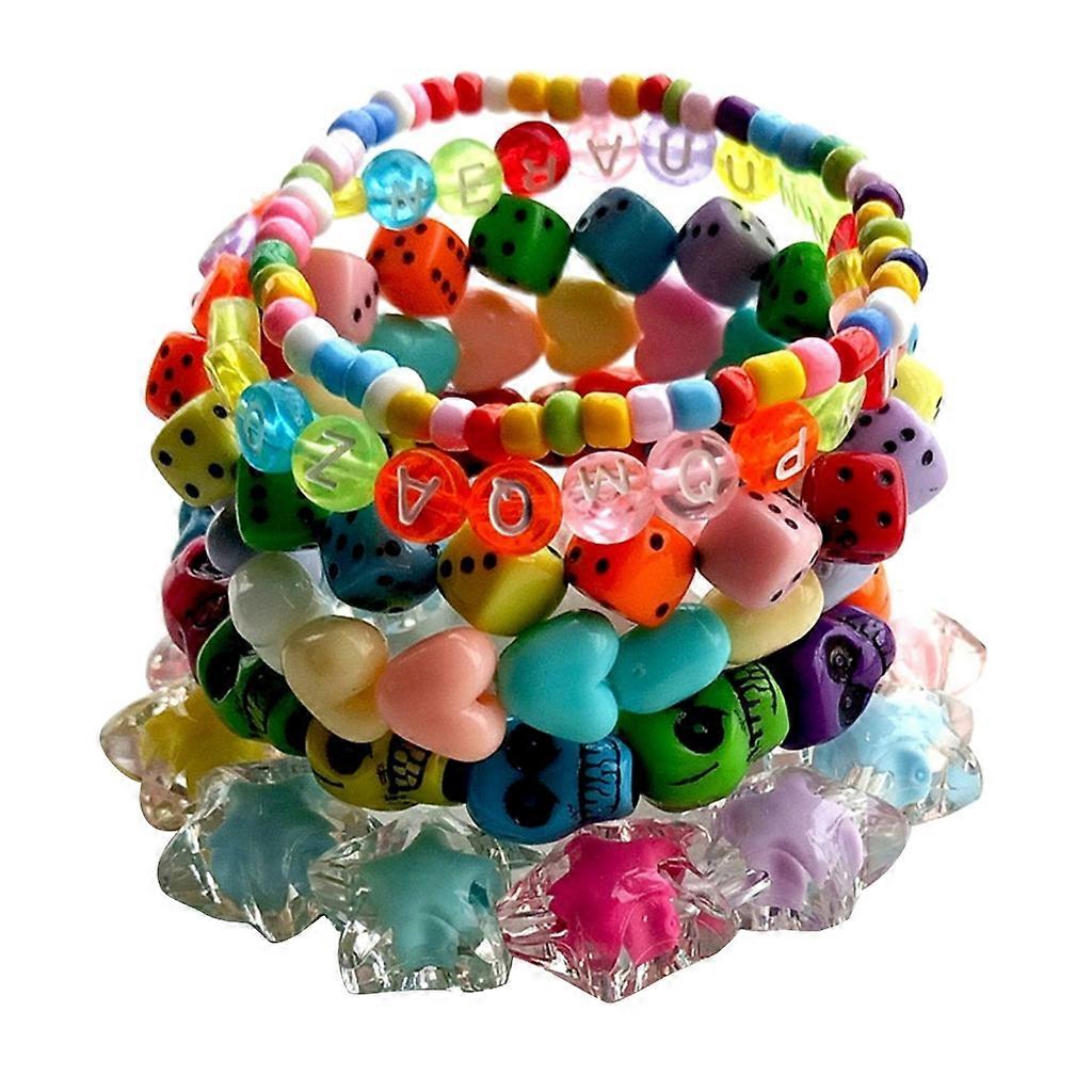 Mode Sourire Dés Star Bead Bracelets Boho Bijoux Déclaration Beach Bangle