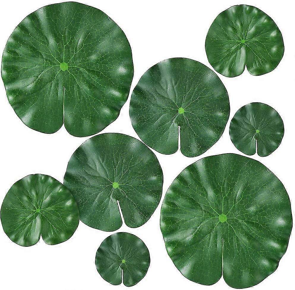 Pack 4 Sizes Artificial Water Lily Pads For Floating Plants And Lifelike Lotus Leaves For Home, Garden, Ponds, Pool, Aquarium, Landscape