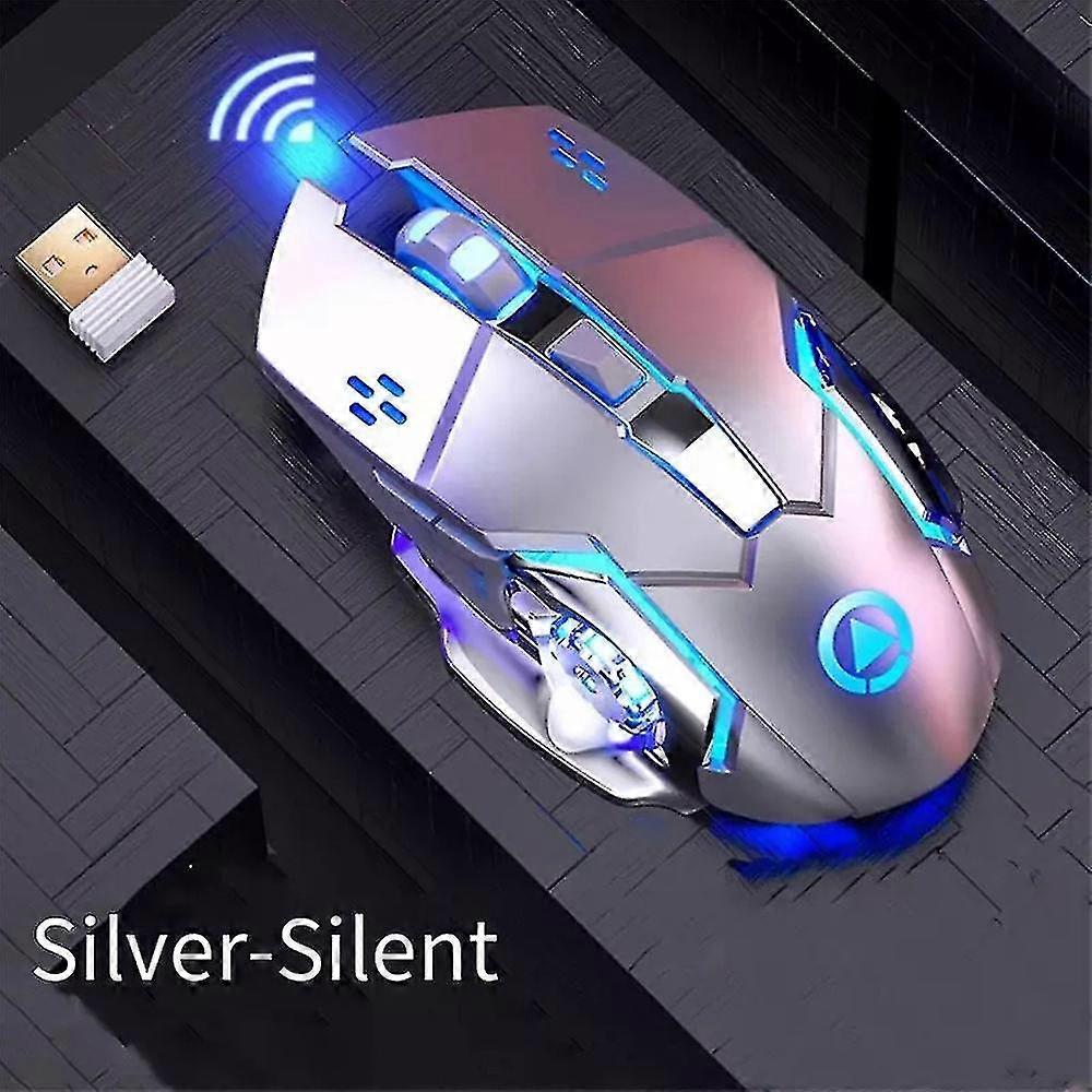 2.4g Wireless Mechanical Gaming Mouse Rgb Backlit Rechargeable Ergonomic Mute Gaming Mice For Home Office