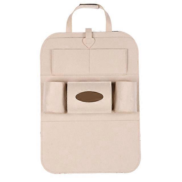 Multi-Pocket Car Felt Seat Storage Bag Foldable Durable Holder Pockets Space Saving Auto Interior Organizer