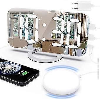 Despertador Alto Com Agitador de Cama Compatível com Dorminhoco Pesado, Despertador Vibratório Duplo Com Carregador USB Compatível com Deficientes Auditivos Surdos-c Bem.