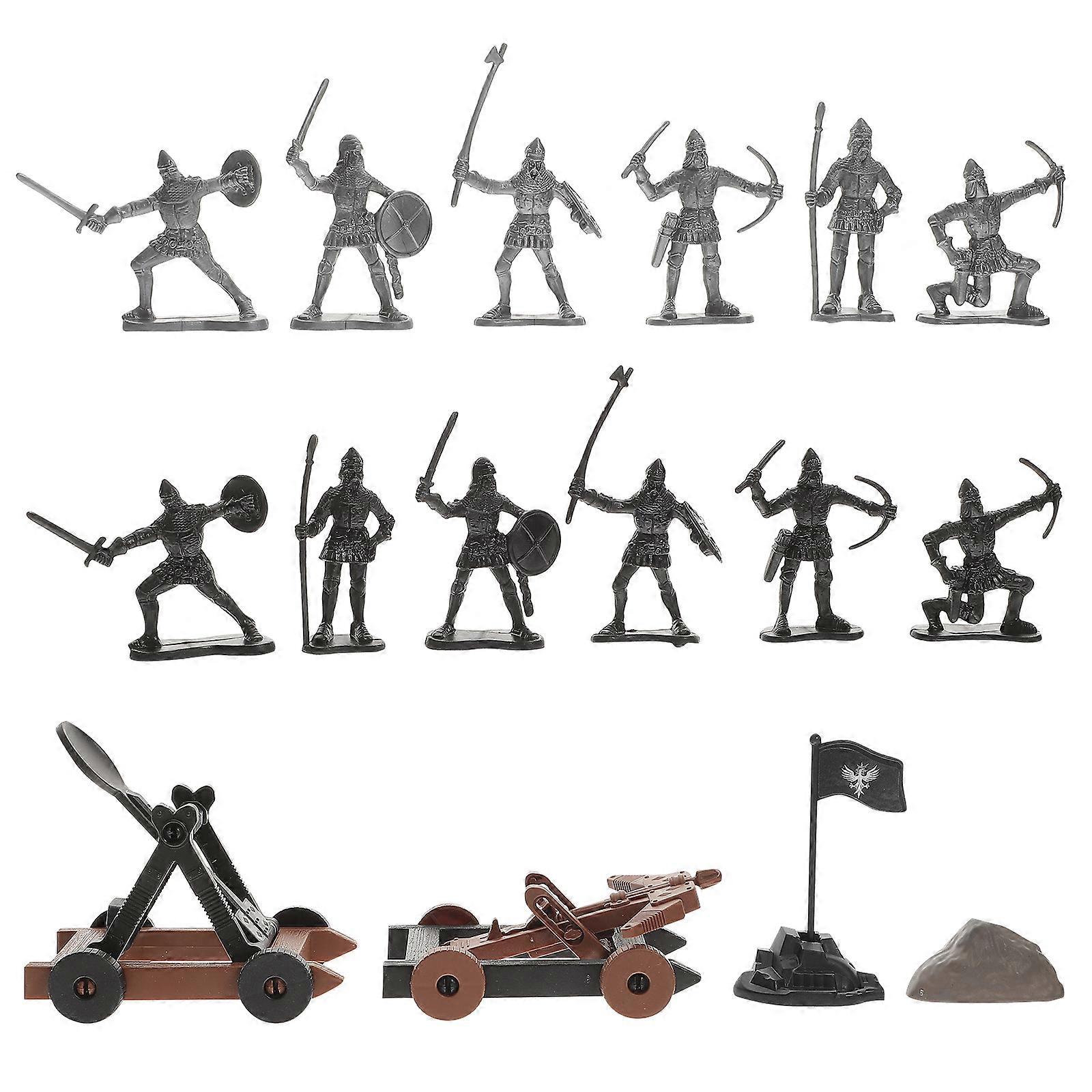 1 set de simulare Militar Soldat Model Model Desktop Echipament soldat Recuzită foto