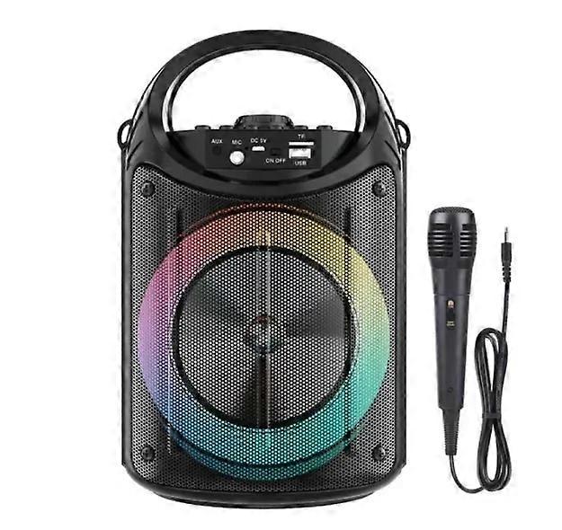Bluetooth speaker  pillar KTV wireless subwoofer speaker 18000 mAh lithium battery 30W USB drive speaker karaoke party Audio Components