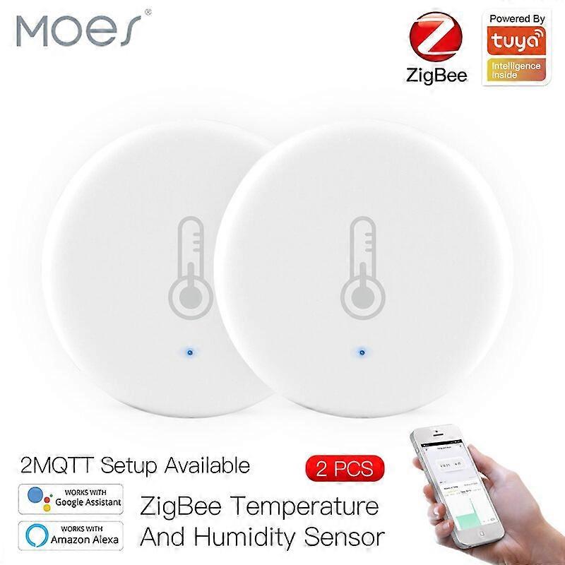 ZigBee Smart Temperature And Humidity Sensor Battery Powered Security Mini Thermometer Hygrometer With Tuya Smart Life App