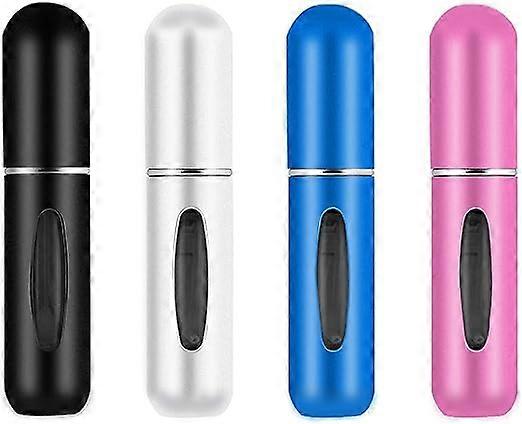 4 perfume atomizing bottles 5ml mini refillable spray portable liquid perfume bottle with visual window purse handbag pocket empty travel bottle for l