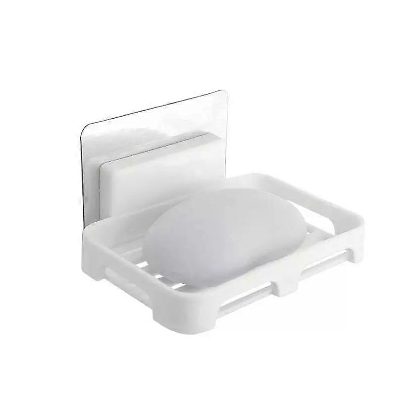 Soap DishKitchen ToolsBathroom AccessoriesSoap Dish Sucker Storage Rack Box white
