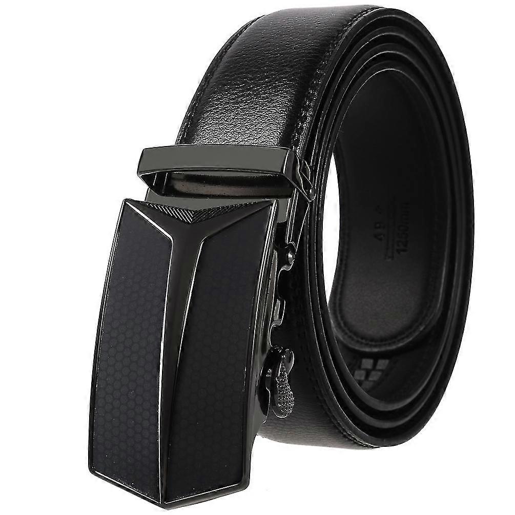 Men's Slide Ratchet Brown/black Cowhide Belt